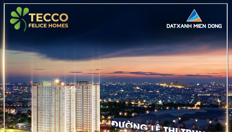 Cần bán căn hộ chung cư dự án Tecco Felice Homes với giá chỉ 1 tỷ/căn