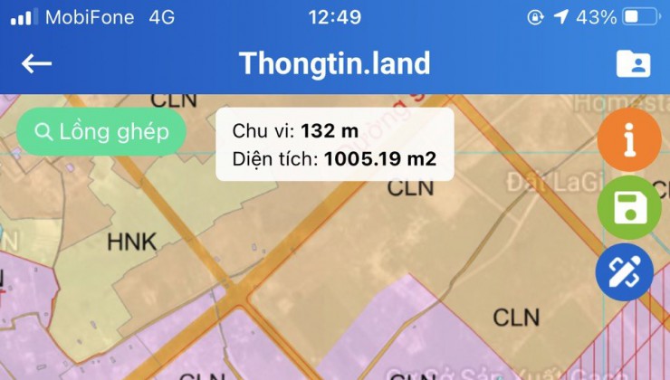 Bán 1 sào phủ hồng 19x51 2,6 tỷ  , Tân Bình , thị xã Lagi