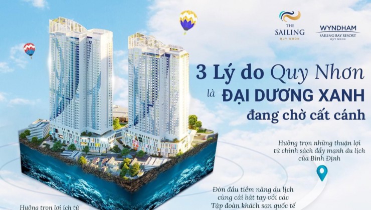 Bán căn hộ chung cư sát biển - The Sailing Quy Nhơn - Giá bán chỉ từ 1.8 tỷ/căn