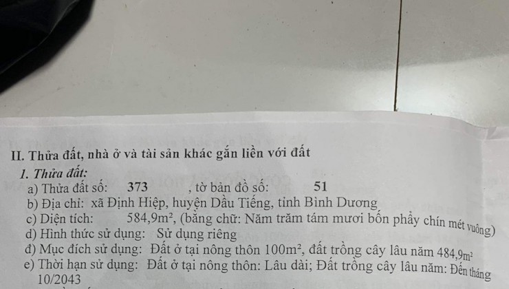 Sở Hữu Ngay  Lô Đất Vị Trí Đẹp Giá Siêu Rẻ Tại Huyện Dầu Tiếng - Tỉnh Bình Dương