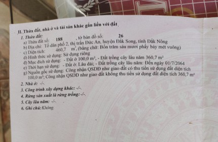 Chính chủ bán gấp nhà 460m2 tại TT Đức An , Đắk Nông , Giá cực tốt
