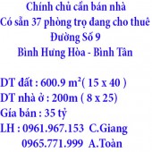 Chính chủ cần bán nhà có sẵn 37 phòng trọ đang cho thuê Phường Bình Hưng Hòa, Quận Bình Tân