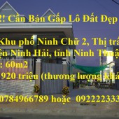 Hot Hot!!! Cần Bán Gấp Lô Đất Đẹp Tại Ninh Thuận