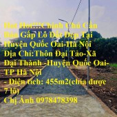 Hot Hot!!!Chính Chủ Cần Bán Gấp Lô Đất Đẹp Tại Huyện Quốc Oai-Hà Nội