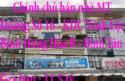 Chính chủ bán nhà mặt tiền đường Phường Bình Hưng Hòa B, Quận Bình Tân, Tp Hồ Chí Minh