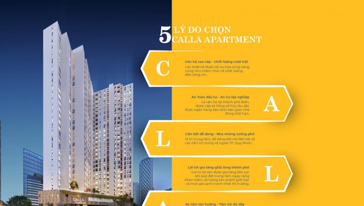 Bán căn hộ cao cấp Calla Apartment – giá bình dân – Booking giai đoạn 1