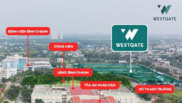 Bán căn hộ chung cư WESTGATE Bình Chánh, TP. Hồ Chí Minh, Diện tích 59m2 giá 2.4 tỷ