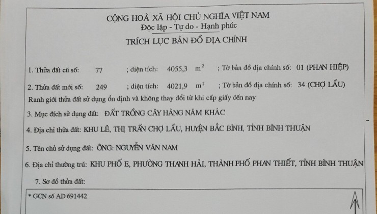 Đầu tư sinh lời 100% đất sát đường liên huyện Phan Rí Cửa- Hồng Liêm chỉ 683tr