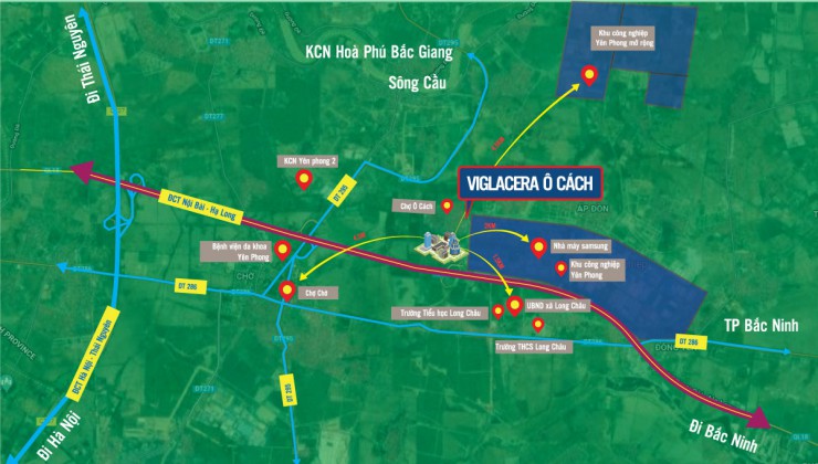 Bán Dự án Viglacera Ô Cách ở Đông Tiến Yên Phong Bắc Ninh