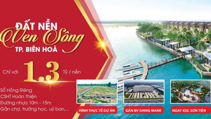 Bán đất nền KDC view sông, tọa lạc tại phường An Hòa, TP-BH, gần vòng xoay cổng 11, QL51, đất sổ riêng full thổ cư.
