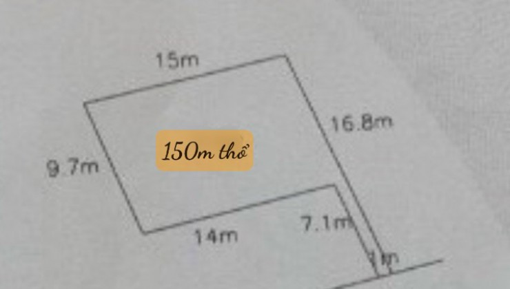 Bán 150m2 thổ cư + 884 m2 lúa mặt tiền đường đan xe hơi
