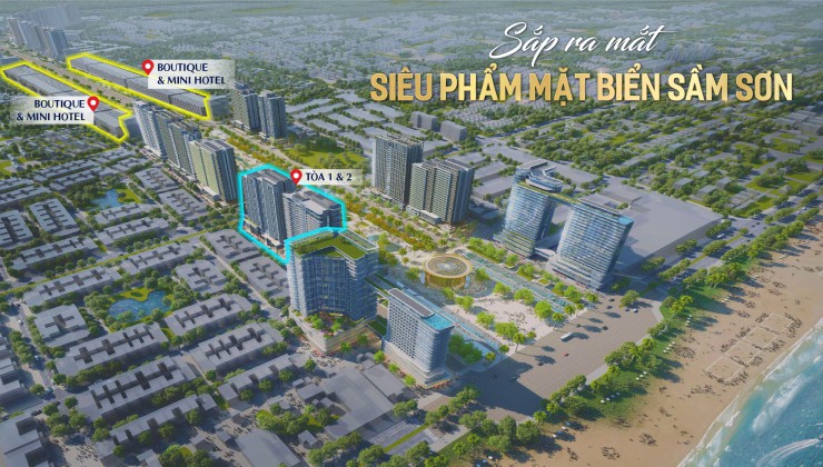 Dự án 1260ha Sun Group tại Sầm Sơn mở bán tòa cao 24 tầng 3 hầm, Mini Hotel 9 tầng 1 hầm đón khách du lịch quốc tế LH: 094.7352.197