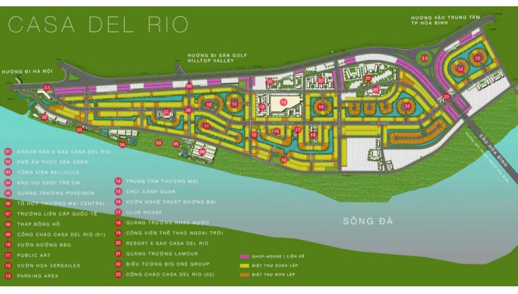 Siêu dự án CaSa- Del -Rio biệt tự nghỉ dưỡng cao cấp tại tp Hòa Bình