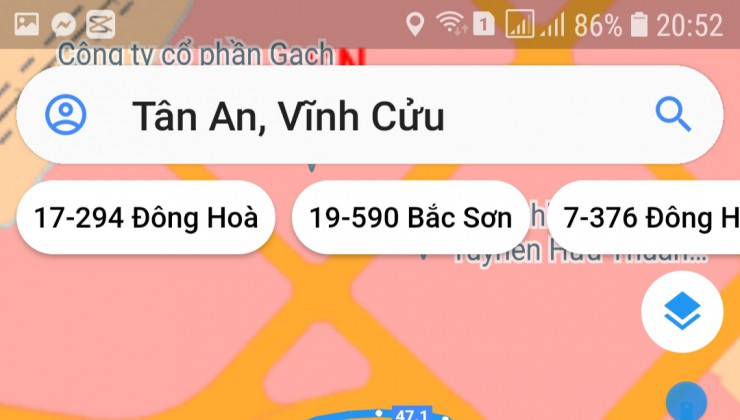 Chính Chủ Cần Bán 1 MẪU 5 Đất Đẹp. Vị Trí Đắc Địa Cạnh KHu Công NgHiệp Tân An .Tại xã Tân An huyện Vĩnh Cửu tỉnh Đồng Nai