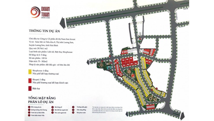 Bán đất nền trung tâm hành chính Lương Sơn, Hòa Bình, view quảng trường, giá 35tr/m2. LH 0948099974