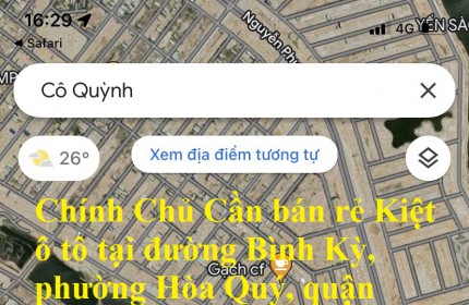 Chính Chủ Cần bán rẻ Kiệt ô tô tại quận Ngũ Hành Sơn, TP Đà Nẵng