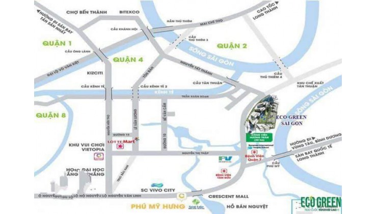 Cần bán căn hộ 2PN Eco Green Saigon Quận 7 MT Nguyễn Văn Linh