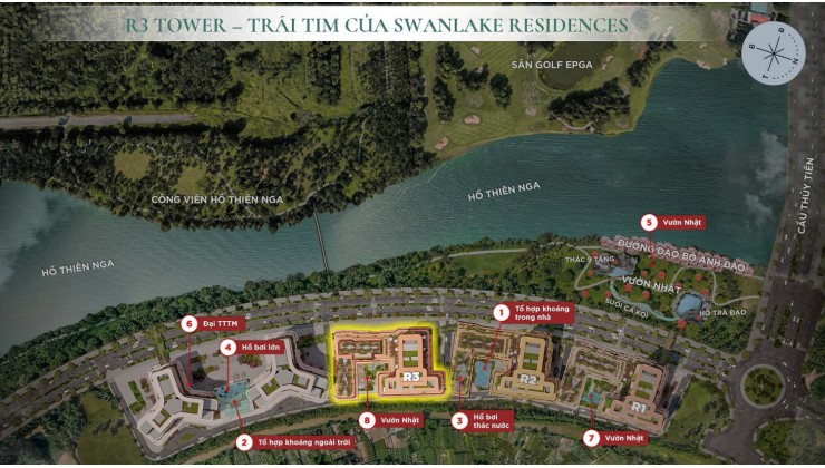 Chính chủ cần bán căn hộ R3 view Vườn Nhật, Swan Lake Onsen, KĐT Ecopark giá chỉ 3.4 tỷ