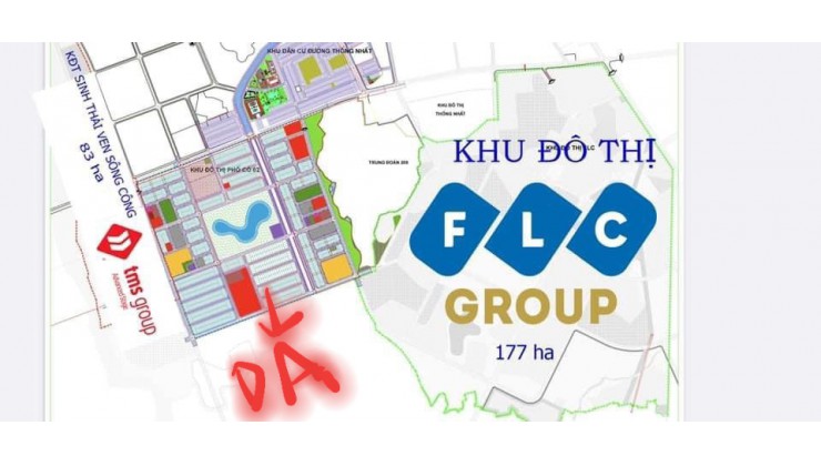VIP ! Bán lô đất nền hoa hậu mặt đường thống nhất 126m2 KĐT Thiên Lộc đã có mặt bằng giá rẻ nhất 18tr/m2