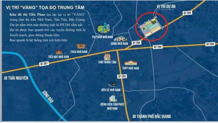 Bán đất khu đô thị Tiến Phan Nhã Nam-Tân Yên-Bắc Giang