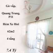 Gò vấp, Quang Trung, P11,HXH - 62m2- 4 tầng – 7.4 Tỷ