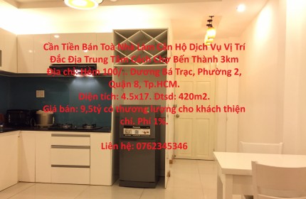 Cần Tiền Bán Toà Nhà Làm Căn Hộ Dịch Vụ Vị Trí Đắc Địa Trung Tâm Cách Chợ Bến Thành 3km