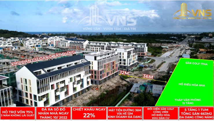 Nhà 3 mặt tiền đường 60m Meyhomes Capital Phú Quốc, lãi suất 0% trong36 tháng