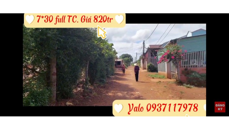 Nhà bán full thổ cư gần Ngay Trung tâm Thị trấn Chư sê, Gia Lai. Giá 820tr