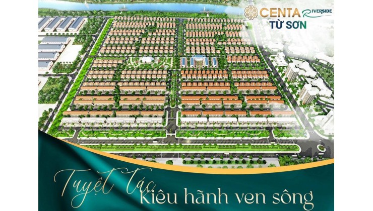 Bán biệt thự sân vườn dự án Centa Riverside Từ Sơn 180m2, giá 10,3 tỷ, sổ hồng lâu dài