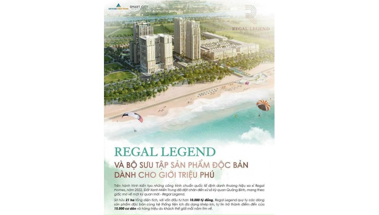 Đầu tư giá khởi điểm Boutique Hotels Dự án mặt biển Regal Legend Quảng Bình