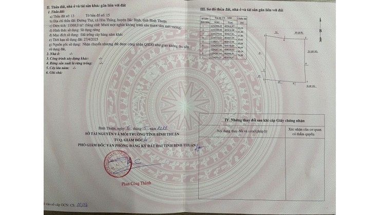 Chính chủ bán 1ha1 đất Hòa Thắng