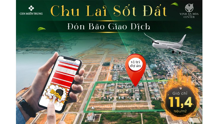 Hot Hot ! Đất Núi Thành gần sân bay Chu Lai hạ tầng 100% có sổ đỏ