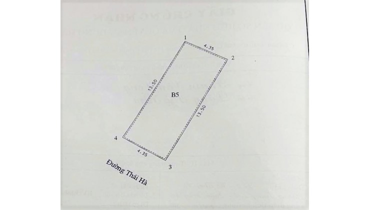 Mặt Phố Thái Hà Mặt tiền 4.35M -vỉa hè Rộng 59M2 - 35.6 Tỷ