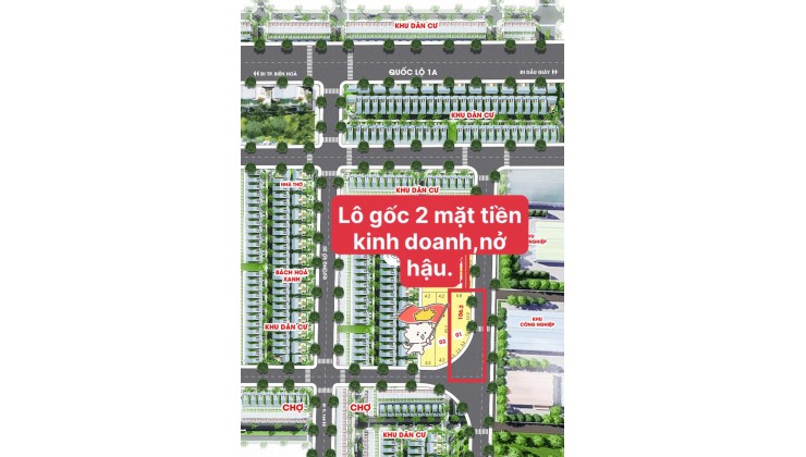 Còn 3 lô siêu đẹp mặt tiền chợ giá đáng đầu tư ngay KDC Hưng Thịnh, Trảng Bom