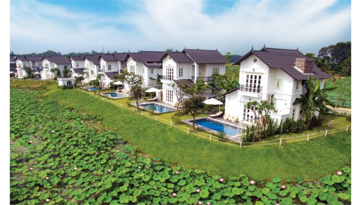Biệt thự nghỉ dưỡng khoáng nóng Vườn Vua Resort Phú Thọ, full tiện ích, dòng tiền