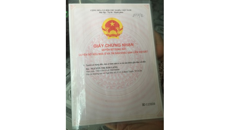 Chính chủ bán nhà đẹp SHR Phường 12, Bình Thạnh giá tốt