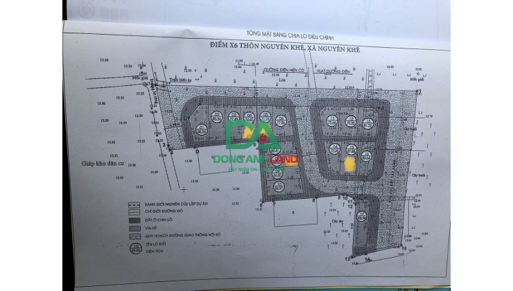 Bán Lô 4,9,14 đất đấu giá x6 nguyên khê xã nguyên khê đông anh