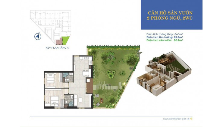 Mở bán căn hộ Calla Apartment view biển, sổ lâu dài, có sân vườn riêng – 0901.9288.52