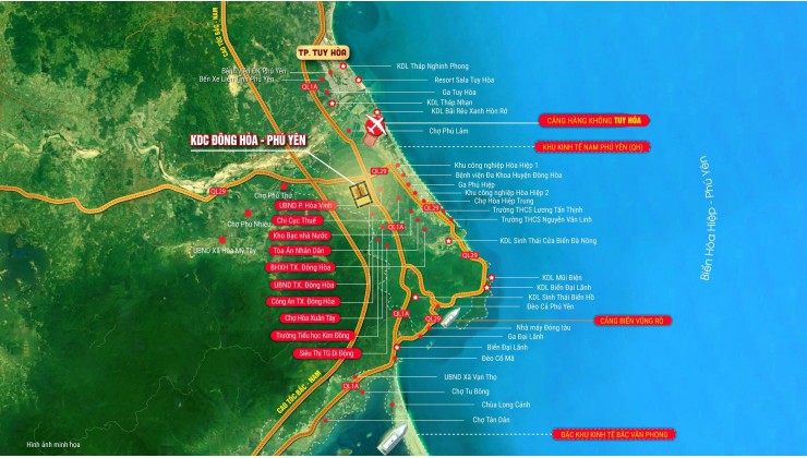 Đất nền sổ đỏ, giá chỉ 14,Xtr/m2 trung tâm Hòa Vinh - Đông Hòa - Phú Yên.
