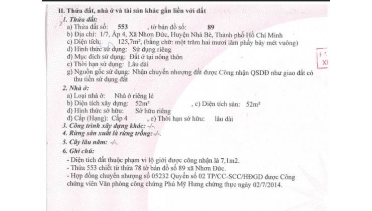 Nhanh Tay  Sở Hữu Ngay Căn Nhà Cấp 3 Hẻm Xe Hơi Hơn 6m Vị Trí Đẹp Tại Huyện Nhà Bè ,TP HCM