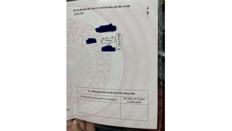 Chỉ 1,8 tỉ có ngay 58m2  đất vuông vắn kèm căn nhà 1 tầng ngõ ô tô tránh nhau tại Trà Khê, Anh Dũng