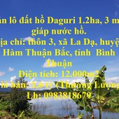 Bán lô đất hồ Daguri 1.2ha, 3 mặt giáp nước hồ.