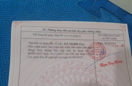 Chính chủ cầng bán đất Huỳnh Tấn Phát, Phường 11, Đà Lạt ,Lâm Đồng