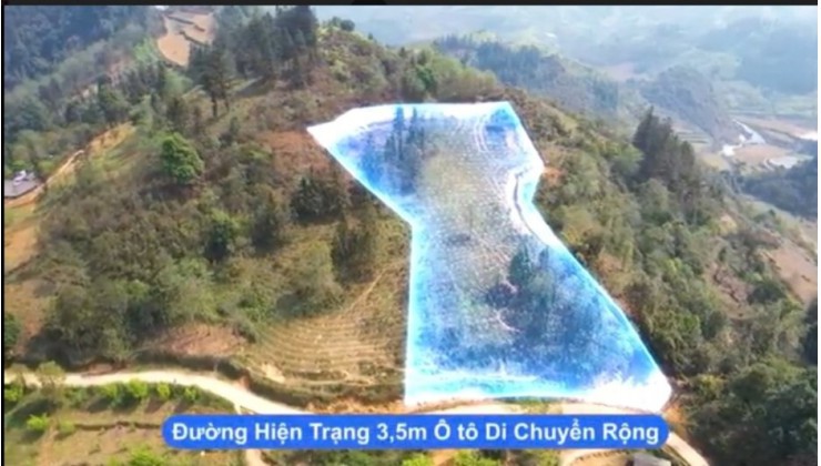 Bán nhanh 3345 m2. mặt tiền khoảng 35m TT bắc Hà , Lào Cai. View nhìn toàn bộ thung lũng vô cùng đẹp