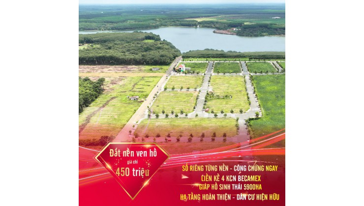 KDT hồ Suối Giai Bình Phước chỉ 850 triêu / nền ngân hàng hổ trợ 70% sổ riêng từng lô