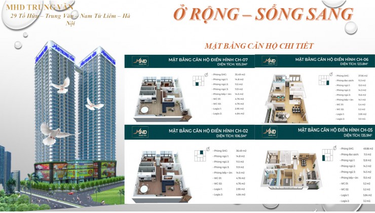 Dự án MHD Trung Văn,  105m2, giá 4 tỷ