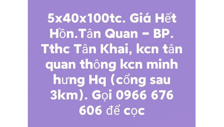 e còn vài lô F0 SHR cơ hội cho các nhà đầu tư. TT tân khai - Bình Phước