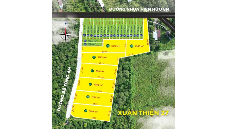 Chính chủ bán lô đất vườn Xuân Thiện, Thống Nhất Đồng Nai, đường 8m kế bên UB xã và KCN Long Khánh Mở Rộng lên được 650m thổ cư
