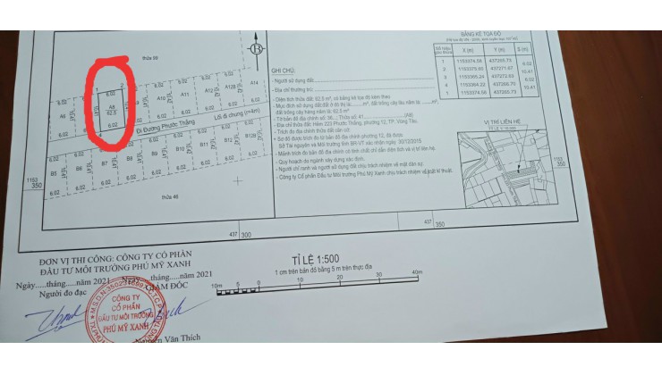 Cần tiền bán gấp lô đất hẻm ô tô, cách mặt đường Phước Thắng tầm 150m, hẻm thông các hướng, thuận tiện đi lại,tại P12, tp Vũng Tàu DT: 62,5m2