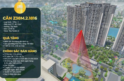 Bán căn hộ  Masteri West Heights trong Đại đô thị Smart City, Nam Từ Liêm, Hà Nội.